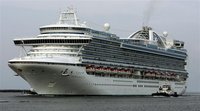 File photo of cruise ship Crown Princess travelling into Port Canaveral, Florida