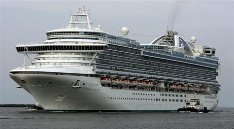 File photo of cruise ship Crown Princess travelling into Port Canaveral, Florida File photo of cruise ship Crown Princess travelling into Port Canaveral, Florida