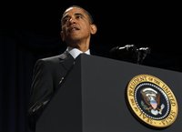 U.S. President Obama talks at the 60th annual National Prayer Breakfast at the Washington Hilton hotel in Washington
