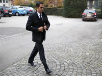 Spanish cyclist Alberto Contador arrives at the Court of Arbitration for Sport CAS in Lausanne