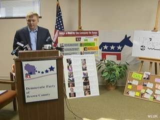 State Democrats discuss Gov. Scott Walker and the John Doe probe in Green Bay on February 8, 2011. (courtesy of FOX 11).