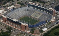 Michigan Stadium, home of the University of Michigan Wolverines football team and nicknamed "The Big House," is photographed in Ann Arbor, M