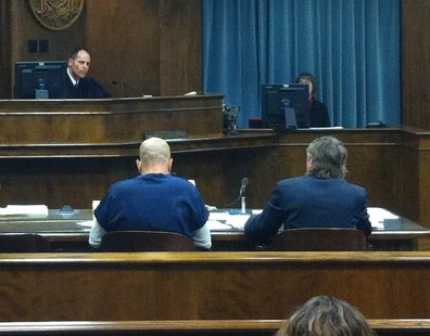 Judge Marc Hammer talking to convicted hit and run driver Mark Sperber before giving him 20-years in prison.  