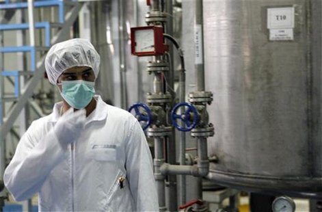 A technician is seen at the uranium conversion facility in Isfahan A technician is seen at the uranium conversion facility in Isfahan