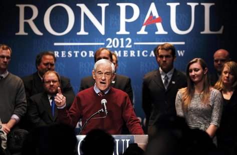 U.S. Republican presidential candidate Ron Paul speaks at a rally in Golden Valley, Minnesota U.S. Republican presidential candidate Ron Paul speaks at a rally in Golden Valley, Minnesota