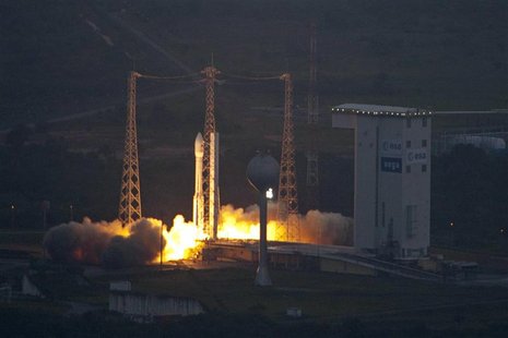 Europe's first Vega rocket lifts off from the European Space Agency (ESA) launch centre in Kourou, French Guiana Europe's first Vega rocket lifts off from the European Space Agency (ESA) launch centre in Kourou, French Guiana