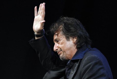 Director and actor Pacino of U.S. waves after receiving Jaeger Lecoultre Glory to Filmmaker Award at gala awards ceremony at 68th Venice Fil Director and actor Pacino of U.S. waves after receiving Jaeger Lecoultre Glory to Filmmaker Award at gala awards ceremony at 68th Venice Fil
