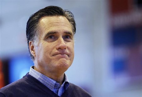 Republican presidential candidate Romney speaks at a Republican Caucus in Sanford Republican presidential candidate Romney speaks at a Republican Caucus in Sanford