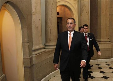 U.S. House Speaker John Boehner walks to the House Chamber on Capitol Hill in Washington U.S. House Speaker John Boehner walks to the House Chamber on Capitol Hill in Washington