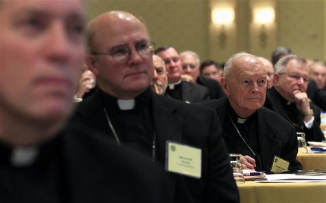 Bishops listen to an address by Archbishop Timothy Dolan of New York during the United States Conference of Catholic Bishops in Baltimore Bishops listen to an address by Archbishop Timothy Dolan of New York during the United States Conference of Catholic Bishops in Baltimore