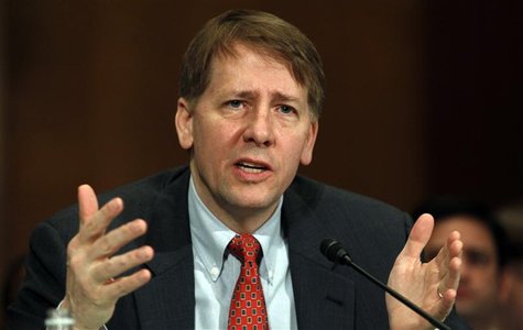 Richard Cordray testifies before a Senate Banking, Housing and Urban Affairs Committee hearing on Capitol Hill in Washington Richard Cordray testifies before a Senate Banking, Housing and Urban Affairs Committee hearing on Capitol Hill in Washington