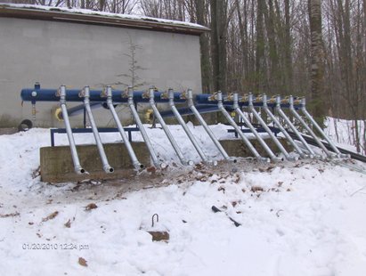 The aeration system at the Big Eau Pleine reservoir The aeration system at the Big Eau Pleine reservoir
