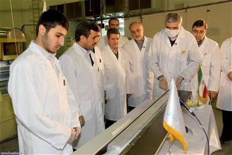 Handout photo of Iran's President Mahmoud Ahmadinejad attending an unveiling ceremony of new nuclear projects in Tehran Handout photo of Iran's President Mahmoud Ahmadinejad attending an unveiling ceremony of new nuclear projects in Tehran