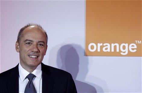 France Telecom Orange Chief Executive Stephane Richard poses before the company's 2011 annual results presentation in Paris
