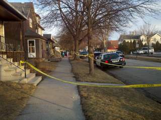 Police investigate shooting in the 700 block of Doty Street in Green Bay on February 22, 2012. (courtesy of FOX 11).