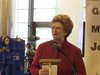 US Senator Debbie Stabenow (D-Lansing) makes remarks at MSU Bioeconomy Institute in Holland on Feb. 22, 2012.