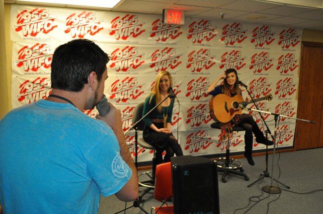 Mike Mathers asking Megan & Liz a question.