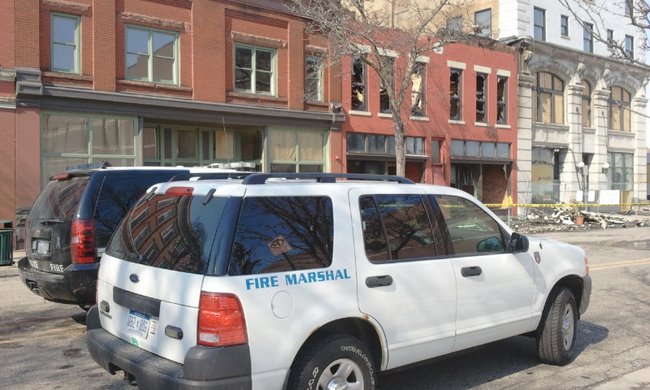 Fire Marshall on scene at Sarkozy Bakery.