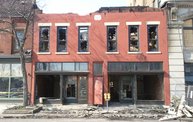 A fire burned down the famed Sarkozy Bakery in Downtown Kalamazoo Saturday 1