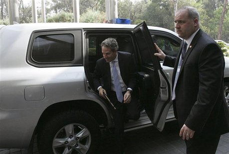 U.S. Treasury Secretary Timothy Geithner arrives at a meeting of Group of 20 finance ministers and central bankers in Mexico City U.S. Treasury Secretary Timothy Geithner arrives at a meeting of Group of 20 finance ministers and central bankers in Mexico City