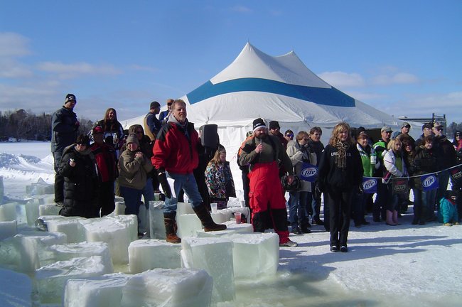 Craig and Justin annoucing the Arctic Splash.