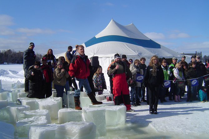 Craig and Justin annoucing the Arctic Splash.