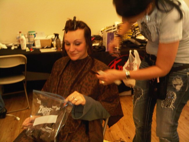 Nikki gets 10 inches of hair cut off for a wig for a St. Jude kid