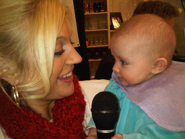 Vanessa talking to Nikki's baby Mia