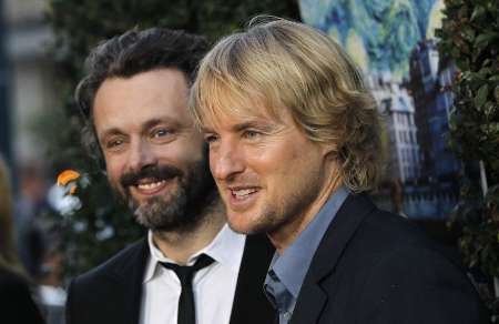 Cast members Owen Wilson (R) and Michael Sheen pose at the premiere of "Midnight in Paris" at the Samuel Goldwyn Theatre in Beverly Hills, California May 18, 2011. The movie opens limitedly in the U.S. on May 20. REUTERS/Mario Anzuoni (UNITED STATES - Tags: ENTERTAINMENT) Cast members Owen Wilson (R) and Michael Sheen pose at the premiere of "Midnight in Paris" at the Samuel Goldwyn Theatre in Beverly Hills, California May 18, 2011. The movie opens limitedly in the U.S. on May 20. REUTERS/Mario Anzuoni (UNITED STATES - Tags: ENTERTAINMENT)