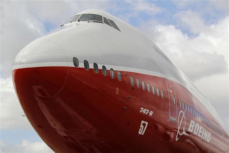 The new Boeing 747-8 Intercontinental jetliner is parked on the eve of the Paris Air Show at Le Bourget airport The new Boeing 747-8 Intercontinental jetliner is parked on the eve of the Paris Air Show at Le Bourget airport