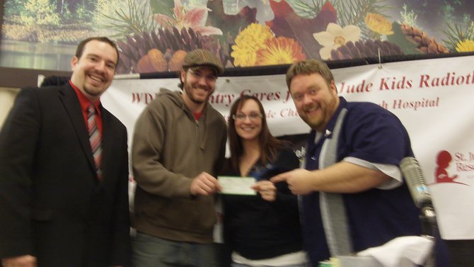 Dave and Kevin from Koo Coo's Nest Comedy Club Check presentation $3000!!