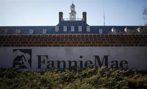 A sign in front of the Fannie Mae headquarters is photographed in Washington A sign in front of the Fannie Mae headquarters is photographed in Washington