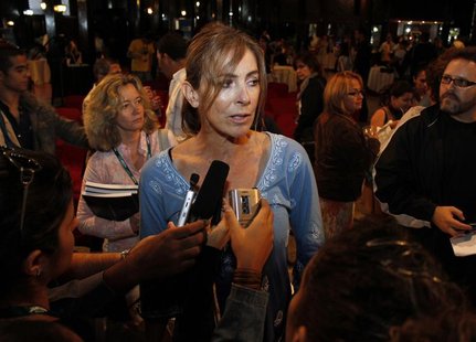 Movie director Kathryn Bigelow of the United States, winner of an Oscar as best director in 2010 for the "Hurt Locker" speaks to reporters i Movie director Kathryn Bigelow of the United States, winner of an Oscar as best director in 2010 for the "Hurt Locker" speaks to reporters i