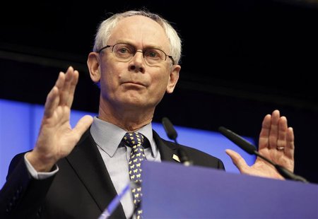 European Council President Van Rompuy holds a news conference at the end of a European Union leaders summit in Brussels European Council President Van Rompuy holds a news conference at the end of a European Union leaders summit in Brussels