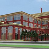 Artist rendering of new Board of Water and Light Cogeneration Plant in REO Town Artist rendering of new Board of Water and Light Cogeneration Plant in REO Town