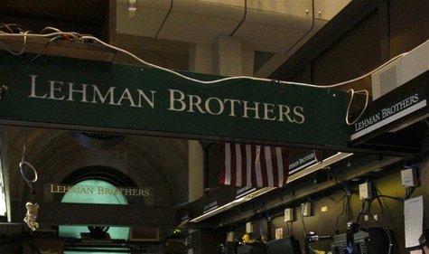 File photo of Lehman Brothers booth on the trading floor of the New York Stock Exchange File photo of Lehman Brothers booth on the trading floor of the New York Stock Exchange