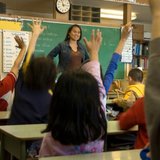 Teacher in a classroom Teacher in a classroom