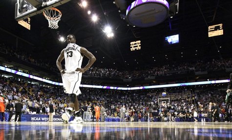 MSU's Draymond Green following Sweet 16 loss to Louisville (Reuters) MSU's Draymond Green following Sweet 16 loss to Louisville (Reuters)