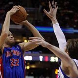 Detroit Pistons forward Tayshaun Prince  REUTERS/Tim Shaffer 