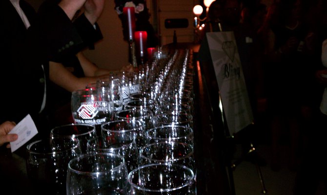 Sippin for Bling there's a diamond in one of these glasses