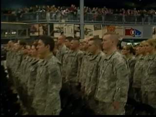 Members of the Oshkosh-based 1157th Transportation Company of the Wisconsin National Guard prepare for deployment to Afghanistan. (courtesy of FOX 11). Members of the Oshkosh-based 1157th Transportation Company of the Wisconsin National Guard prepare for deployment to Afghanistan. (courtesy of FOX 11).