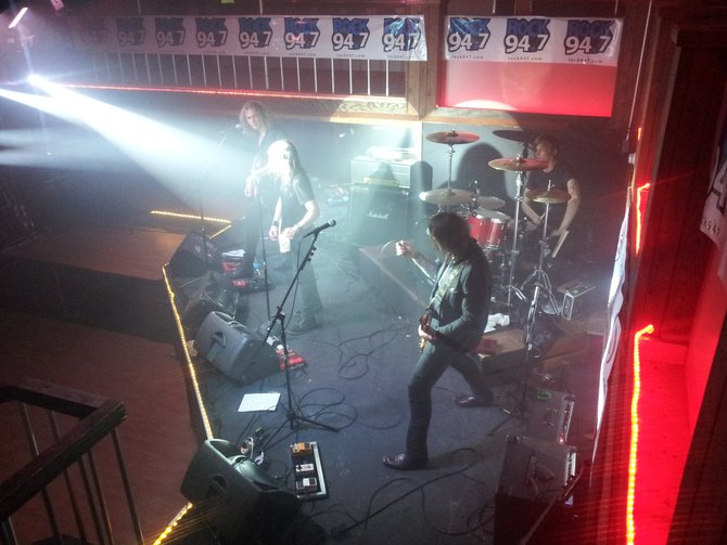 On drums, Tyler Coburn, Bass-Dean Pizzazz, Lead Vocalist-Mitch Arnold and Lead Guitar-Phillip Vilenski.