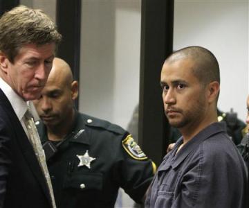 Attorney Mark O'Mara (L) looks on George Zimmerman (R) makes his first appearance on second degree murder charges in the shooting death of Trayvon Martin in courtroom J2 at the Seminole County Correctional Facility in Sanford, April 12, 2012. Credit: Reuters/Gary W. Green/Pool Attorney Mark O'Mara (L) looks on George Zimmerman (R) makes his first appearance on second degree murder charges in the shooting death of Trayvon Martin in courtroom J2 at the Seminole County Correctional Facility in Sanford, April 12, 2012. Credit: Reuters/Gary W. Green/Pool