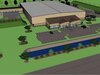 Rendered picture of Oneida Energy's gasification plant at 1230 Hurlbut Road, Green Bay, WI