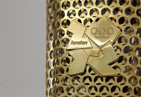Details of the London 2012 Olympic Torch are seen during Milan Design Week April 16, 2012. REUTERS/Alessandro Garofalo Details of the London 2012 Olympic Torch are seen during Milan Design Week April 16, 2012. REUTERS/Alessandro Garofalo