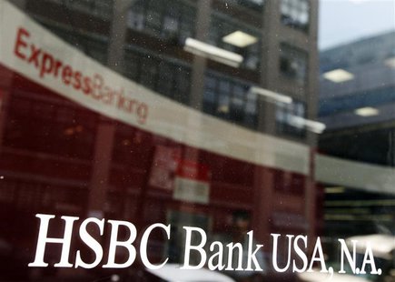 A view shows the entrance to a HSBC Bank branch in New York August 1, 2011. REUTERS/Shannon Stapleton A view shows the entrance to a HSBC Bank branch in New York August 1, 2011. REUTERS/Shannon Stapleton