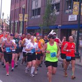Runners make their way through the Kalamazoo Marathon on Sunday May 6th, 2012.