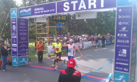 Justin Gillette wins the Kalamazoo Marathon Justin Gillette wins the Kalamazoo Marathon