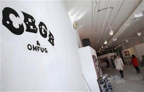 A CBGB sign on a wall stands near the entrance at the former legendary CBGB rock club in New York, March 26, 2008, which is being transforme A CBGB sign on a wall stands near the entrance at the former legendary CBGB rock club in New York, March 26, 2008, which is being transforme