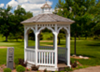 The Gazebo at the tee for hole one at Milham Park Golf Course The Gazebo at the tee for hole one at Milham Park Golf Course
